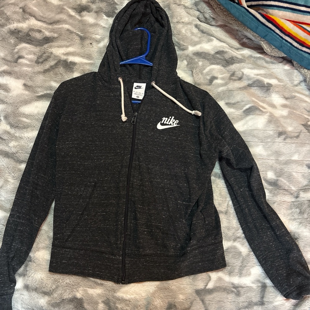 Nike Women's Charcoal Zip-Up Hoodie